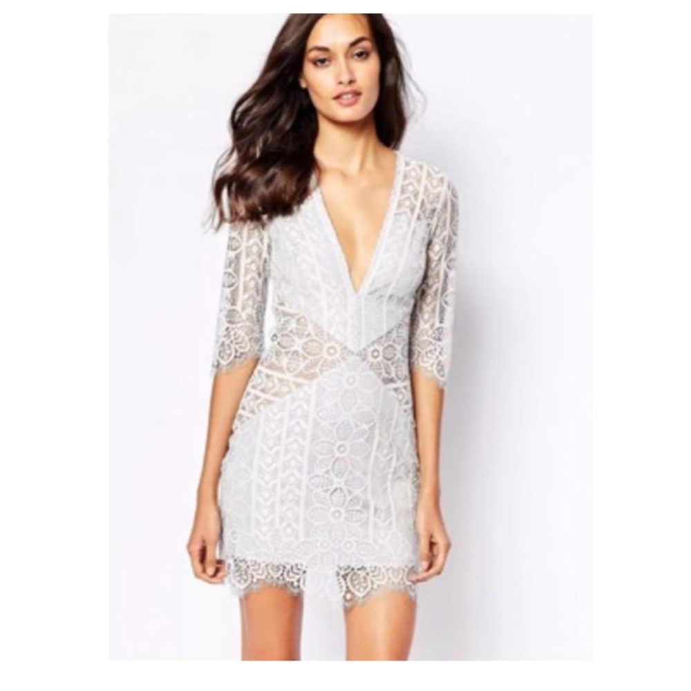 For Love And Lemons Gray Lyla Cocktail Dress
